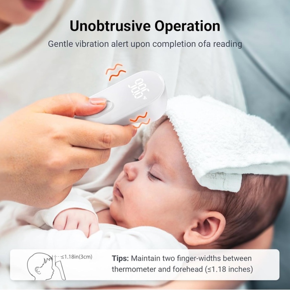NEW - No-Touch Forehead Thermometer for Adults, Kids, Babies, 3 Ultra-Sensors - Picture 4 of 6